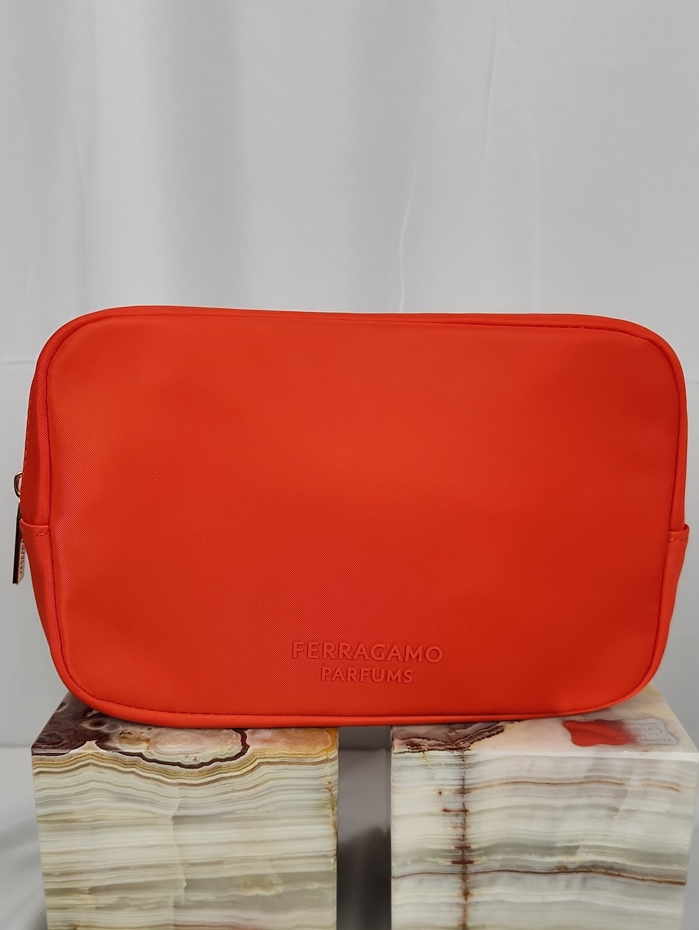 Ferragamo Bright Orange Cosmetic Pouch